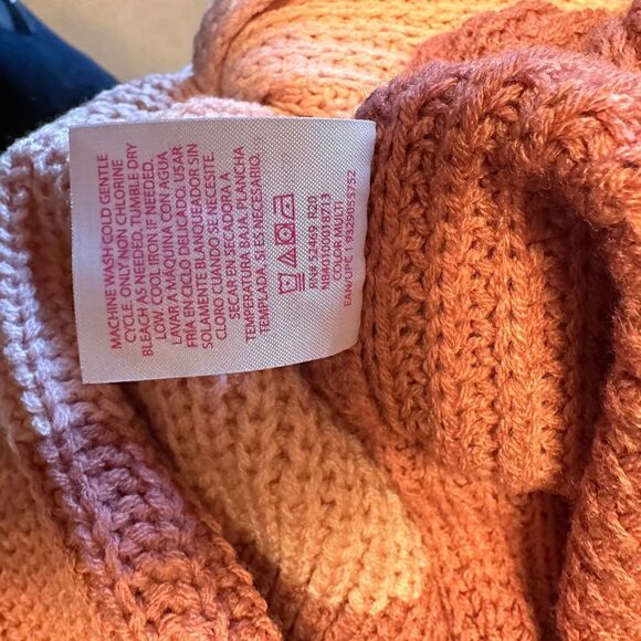 Boutique Color Block Pink Twist Back Knit Sweater M - Picture 10 of 10